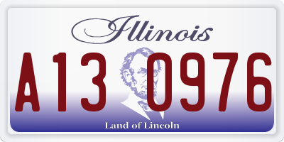 IL license plate A130976