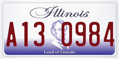 IL license plate A130984
