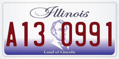 IL license plate A130991