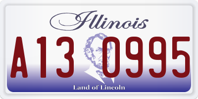 IL license plate A130995