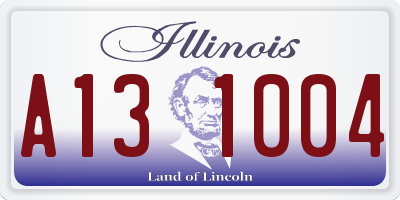 IL license plate A131004