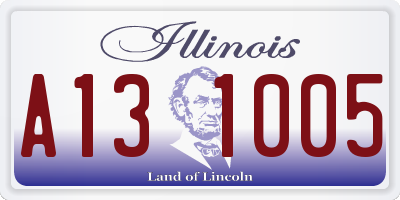 IL license plate A131005