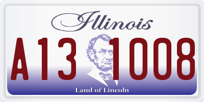 IL license plate A131008