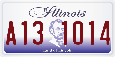 IL license plate A131014