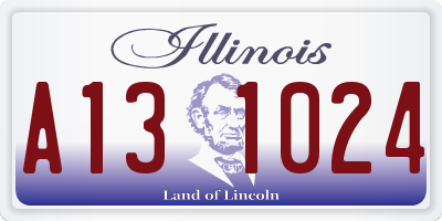 IL license plate A131024