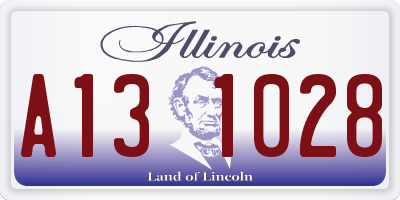 IL license plate A131028