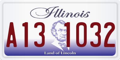 IL license plate A131032