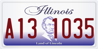 IL license plate A131035