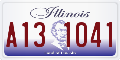 IL license plate A131041