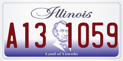 IL license plate A131059