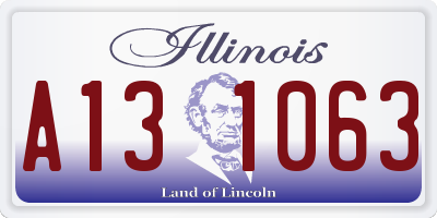 IL license plate A131063