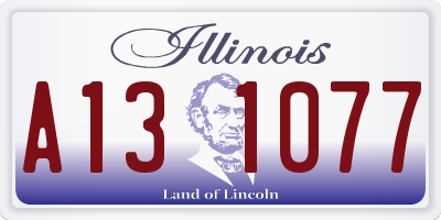 IL license plate A131077