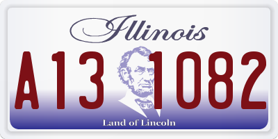 IL license plate A131082