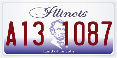 IL license plate A131087