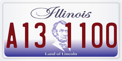 IL license plate A131100