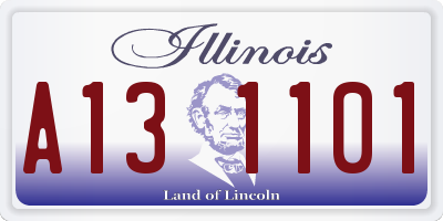 IL license plate A131101