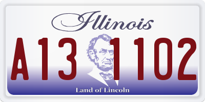 IL license plate A131102