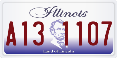IL license plate A131107