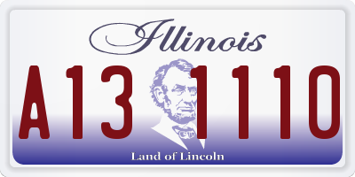 IL license plate A131110