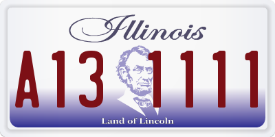 IL license plate A131111