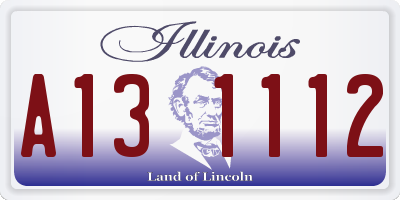 IL license plate A131112