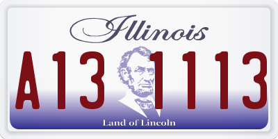 IL license plate A131113