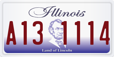 IL license plate A131114