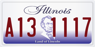 IL license plate A131117