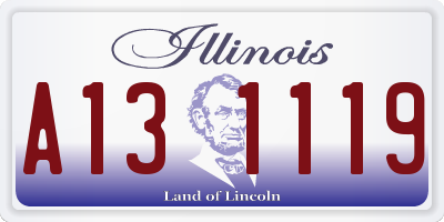 IL license plate A131119
