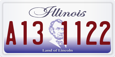 IL license plate A131122