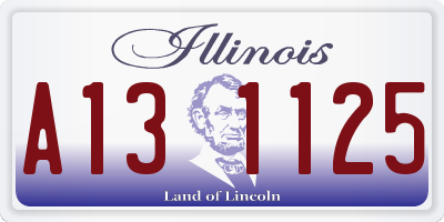 IL license plate A131125