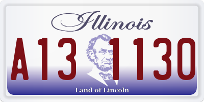 IL license plate A131130