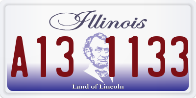 IL license plate A131133