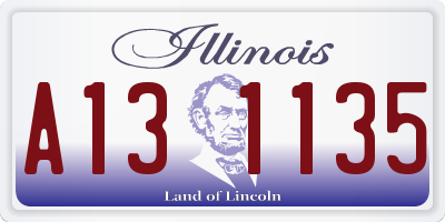 IL license plate A131135