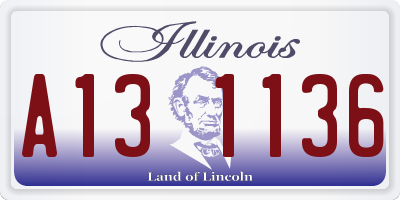 IL license plate A131136