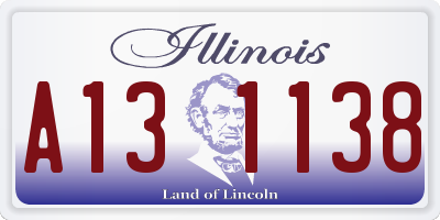 IL license plate A131138