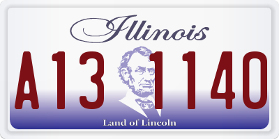 IL license plate A131140