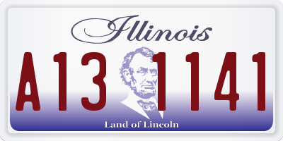 IL license plate A131141