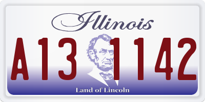 IL license plate A131142