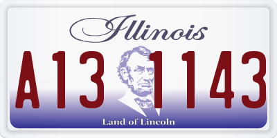 IL license plate A131143