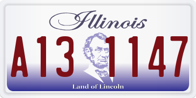 IL license plate A131147