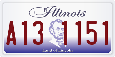 IL license plate A131151