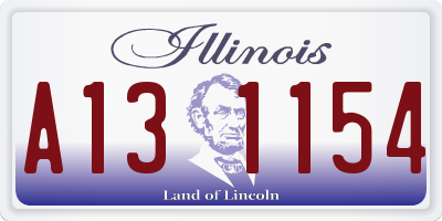 IL license plate A131154