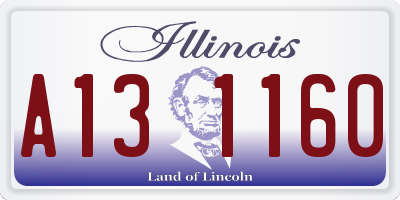IL license plate A131160