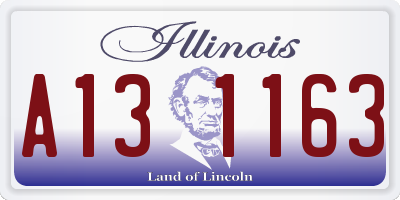 IL license plate A131163