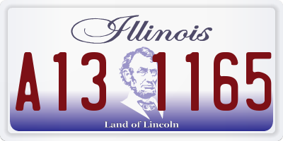 IL license plate A131165