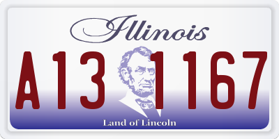 IL license plate A131167