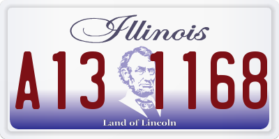 IL license plate A131168