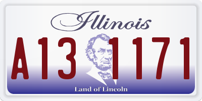 IL license plate A131171