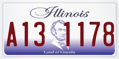 IL license plate A131178